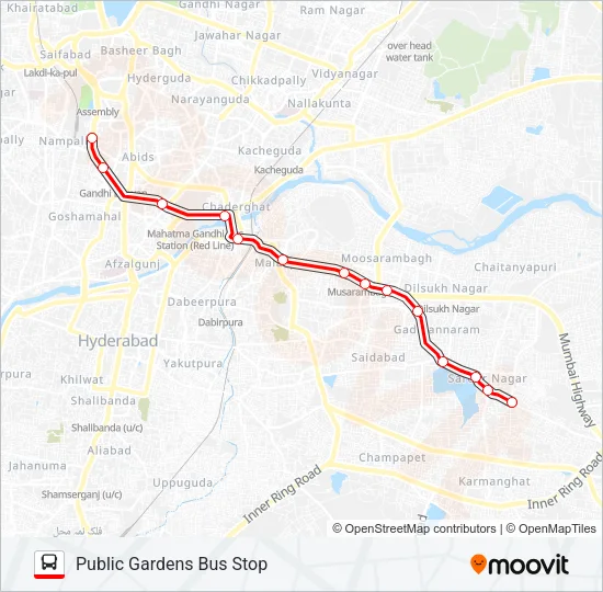 101S Bus Line Map