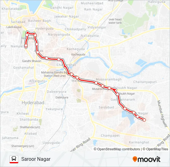 101S Bus Line Map