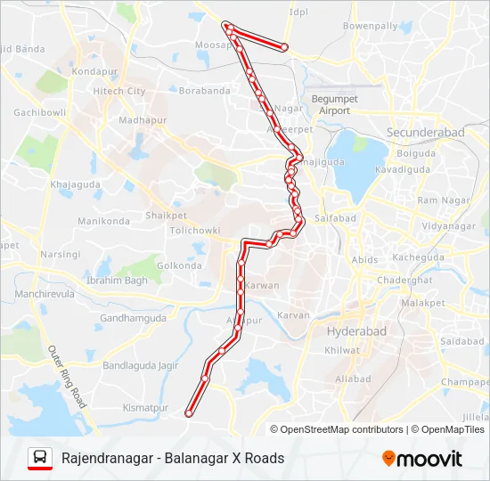 189R Bus Line Map