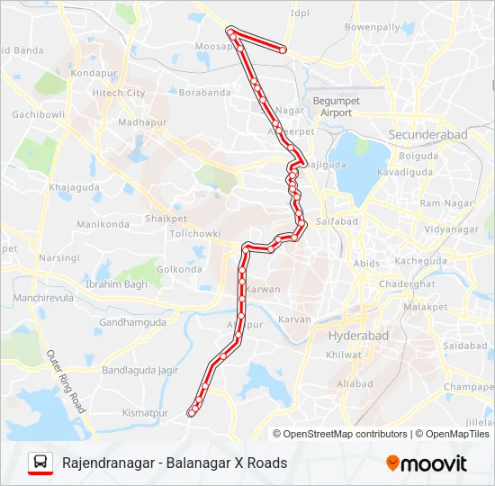 189R Bus Line Map
