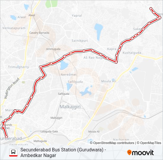 37D Bus Line Map
