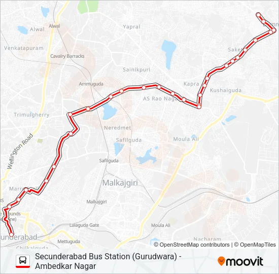 37D Bus Line Map