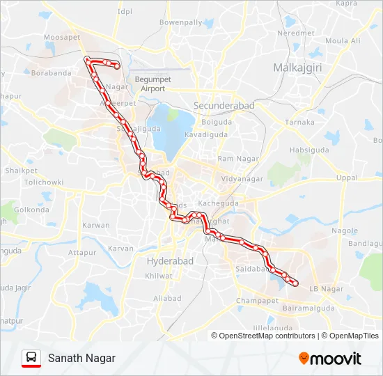 158S Bus Line Map