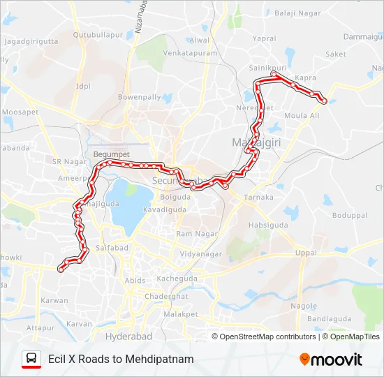 16A/49M Bus Line Map