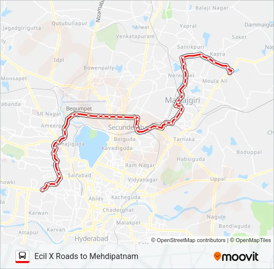 16A/49M Bus Line Map