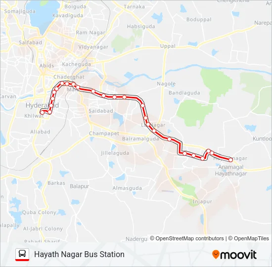 208C Bus Line Map