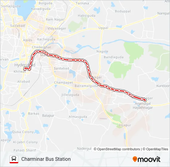 299C Bus Line Map