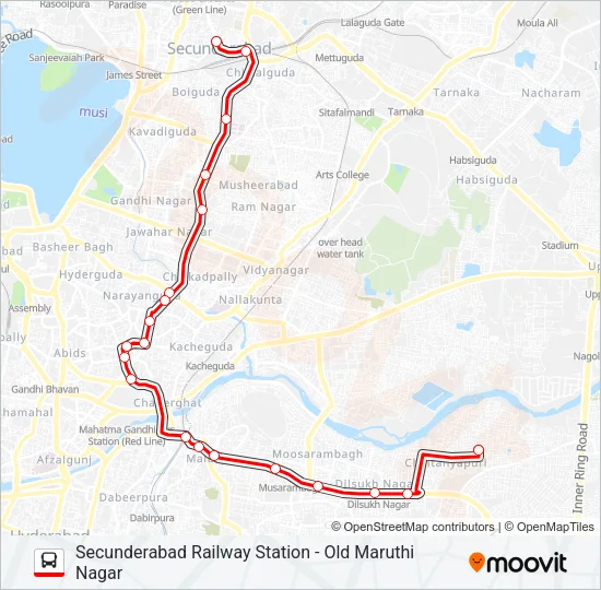 107M Bus Line Map