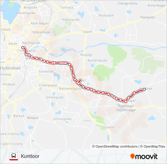 201K Bus Line Map