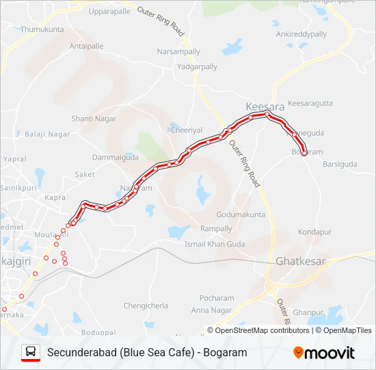 242B Bus Line Map