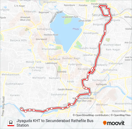 1J Bus Line Map