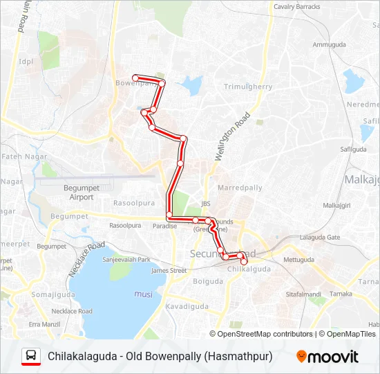 26N Bus Line Map