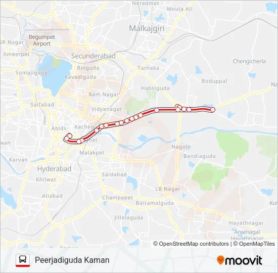 284P Bus Line Map