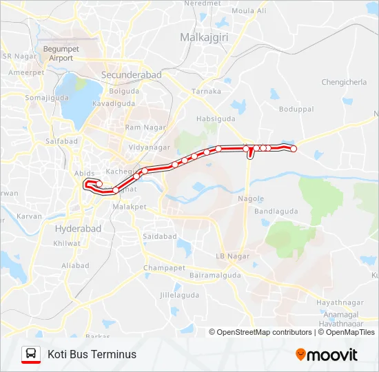284P Bus Line Map