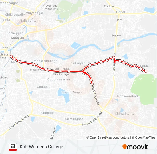 201M Bus Line Map