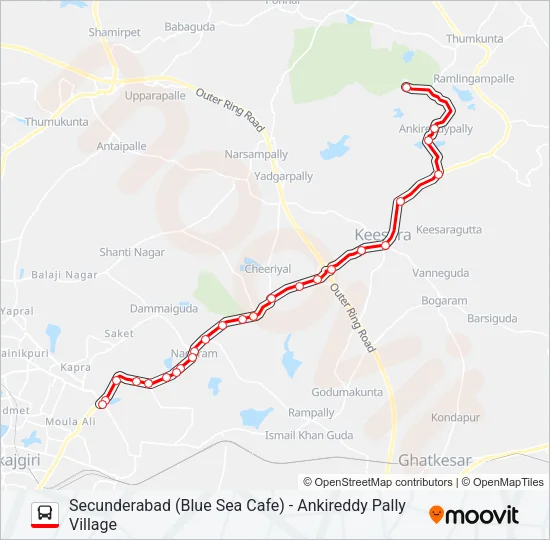 242A Bus Line Map