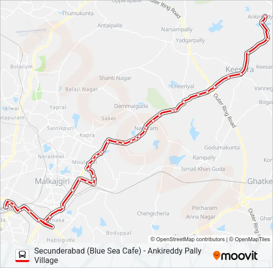 242A Bus Line Map