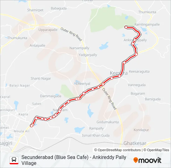 242A Bus Line Map