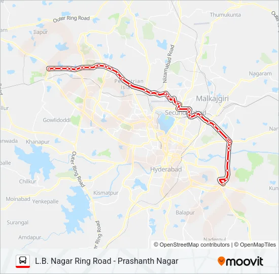 186L Bus Line Map