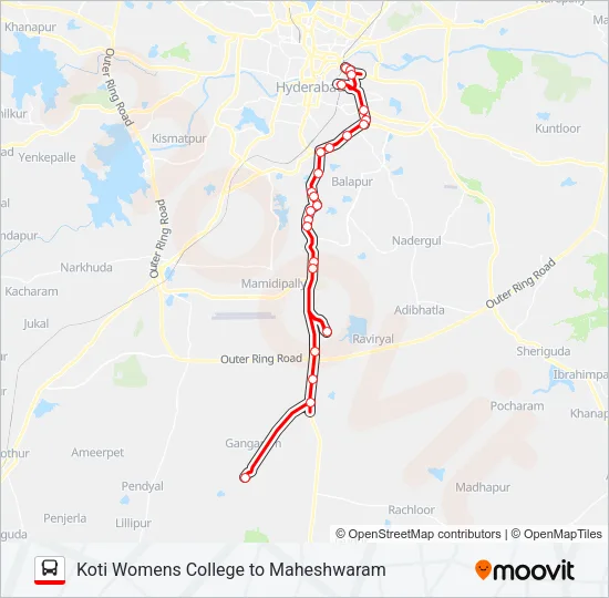 253M Bus Line Map