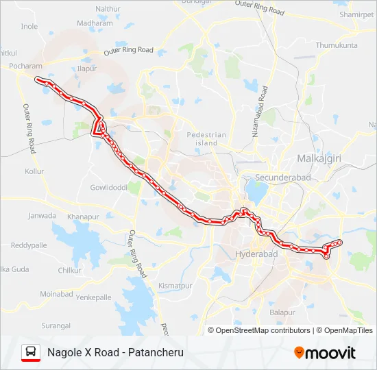 217D/A Bus Line Map