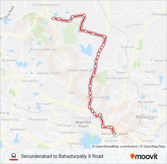 227 Bus Line Map