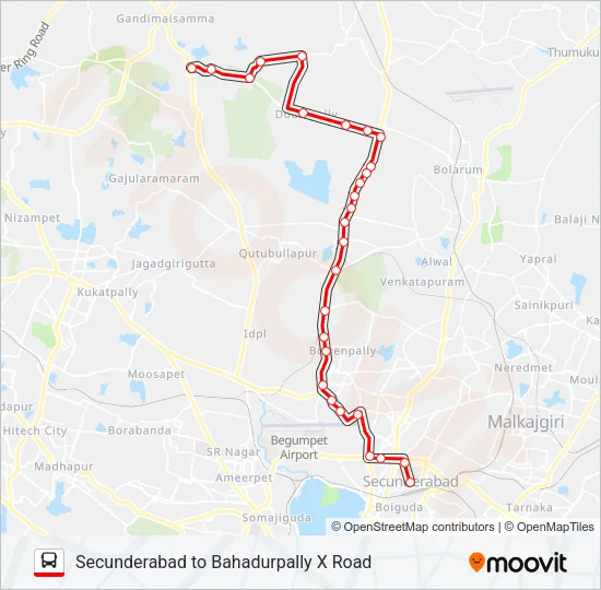 227 Bus Line Map