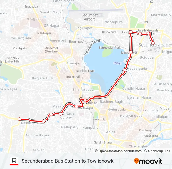 5C Bus Line Map
