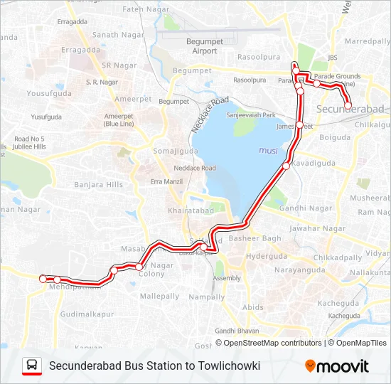 5C Bus Line Map