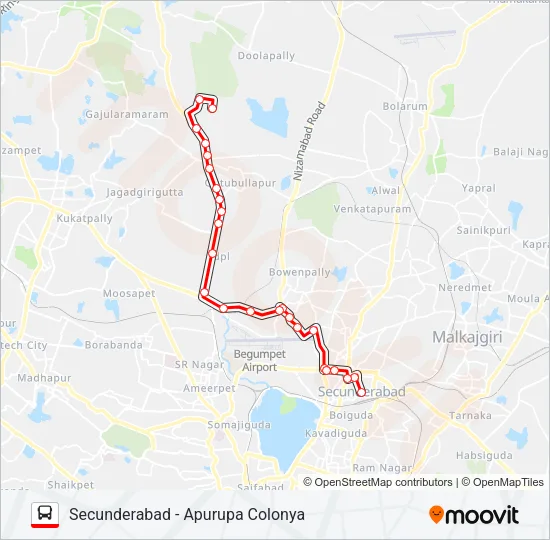 29H Bus Line Map