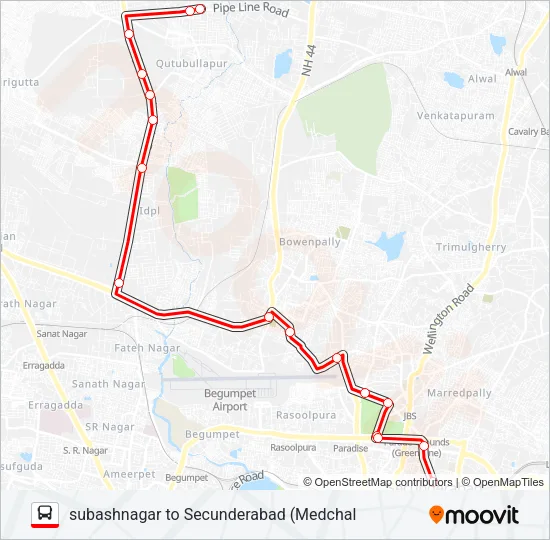 29S Bus Line Map