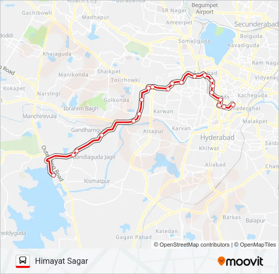 288H Bus Line Map