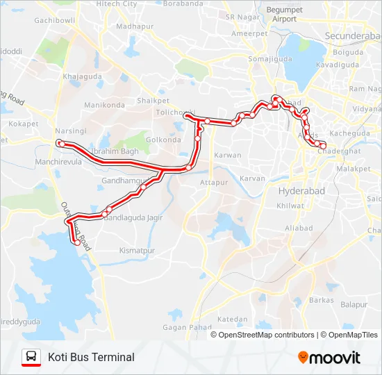 288H Bus Line Map