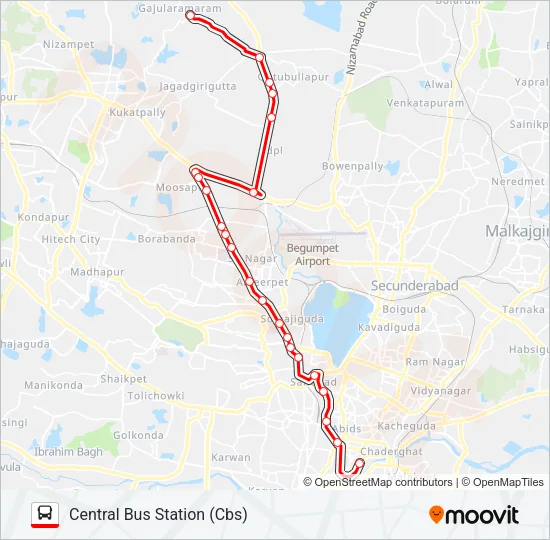 9X/171M Bus Line Map
