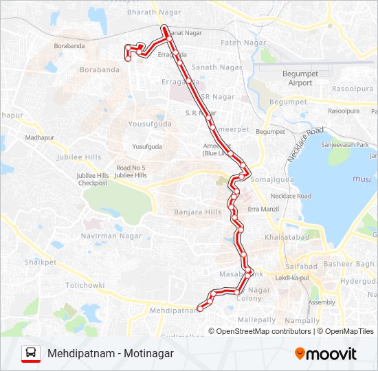 19F bus Line Map