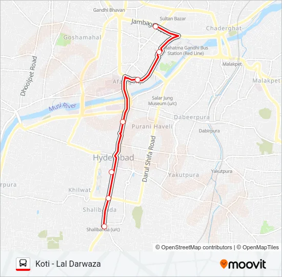 75R Bus Line Map