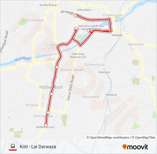 75R Bus Line Map