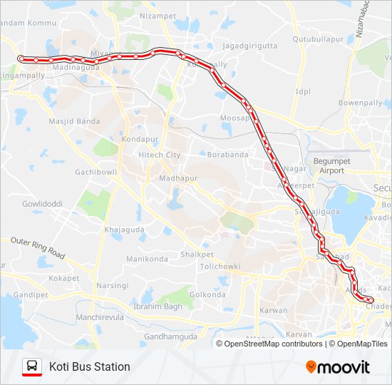 218L bus Line Map