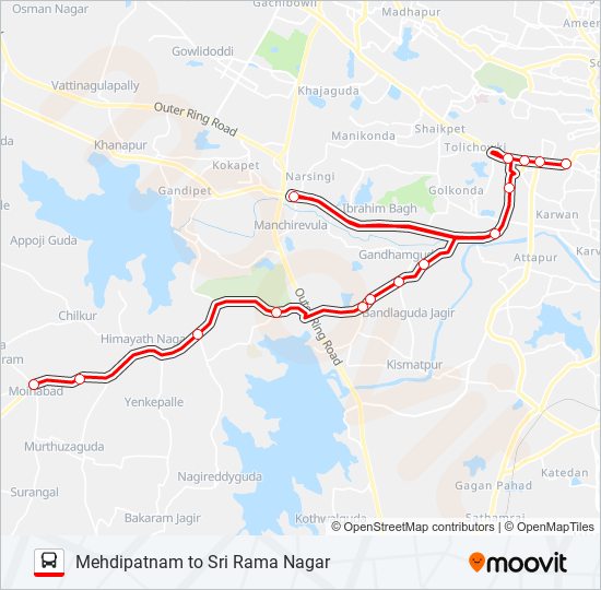 288S bus Line Map