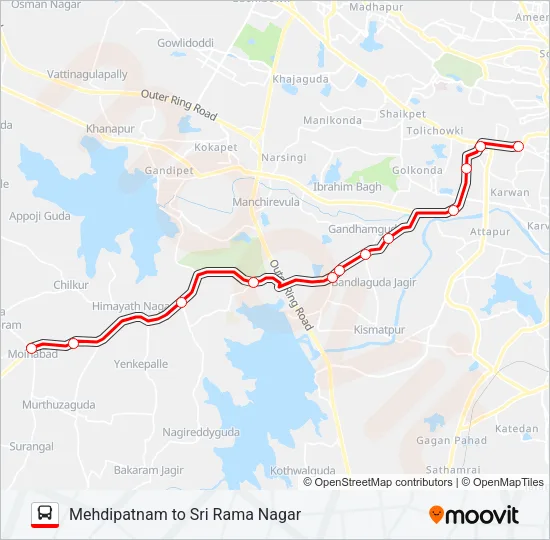 288S Bus Line Map