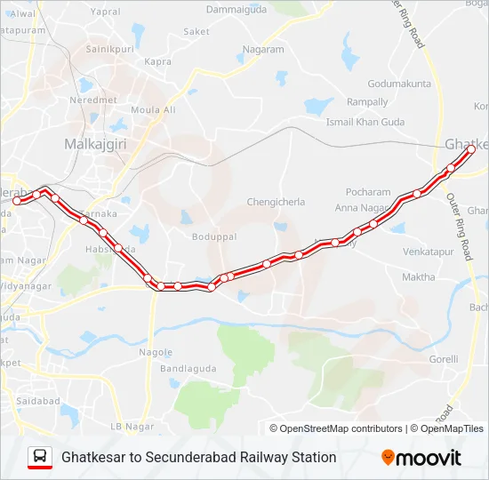 280 Bus Line Map