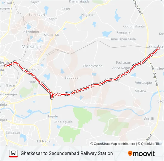 280 Bus Line Map