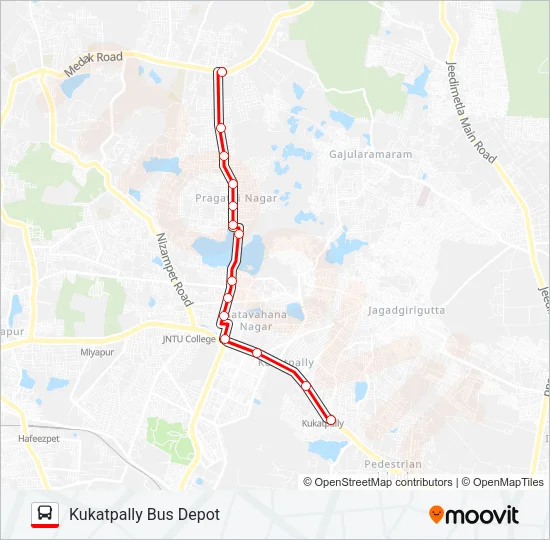 187P Bus Line Map