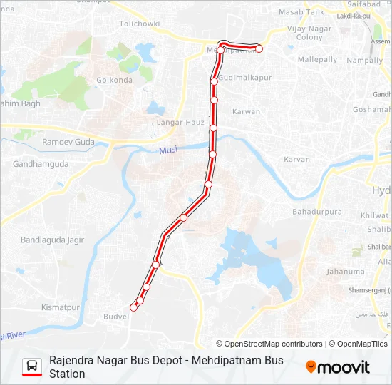 92X Bus Line Map