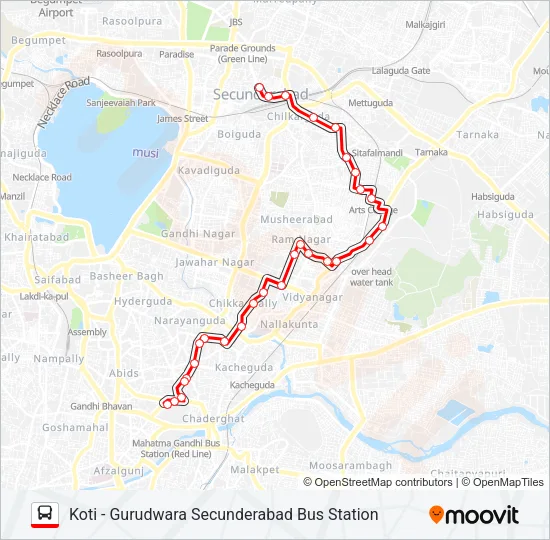 86K Bus Line Map