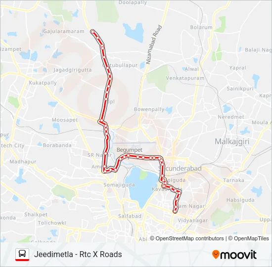 45J Bus Line Map