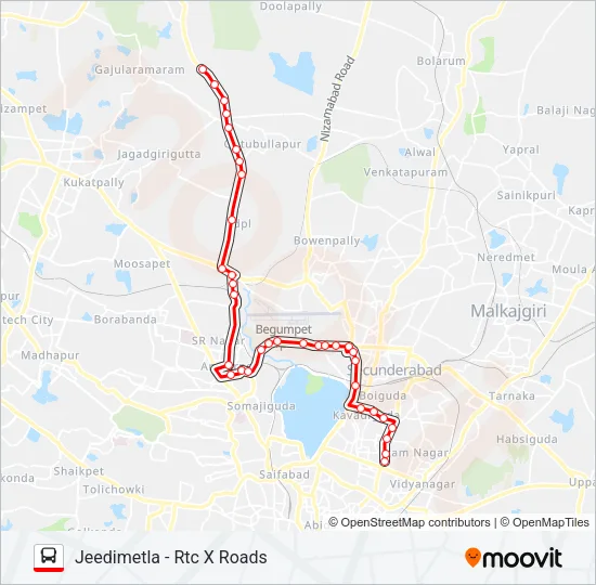 45J Bus Line Map