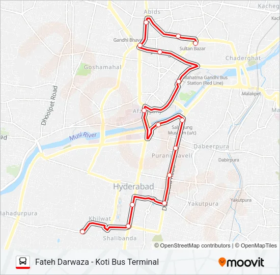 73 Bus Line Map