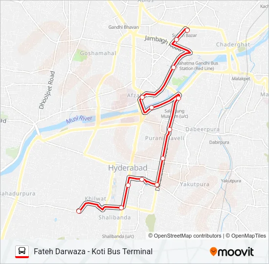 73 Bus Line Map