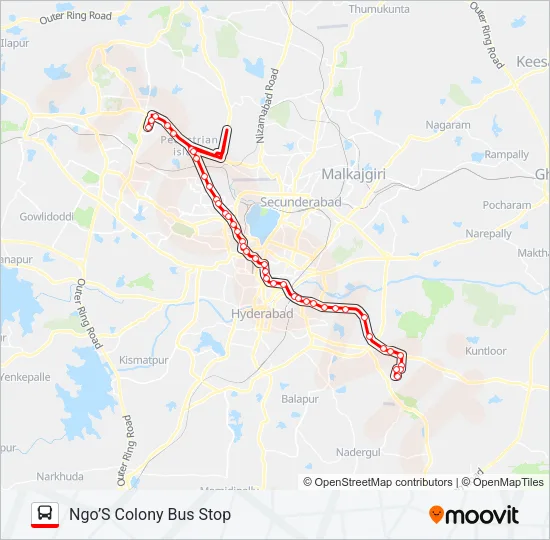 187DV Bus Line Map